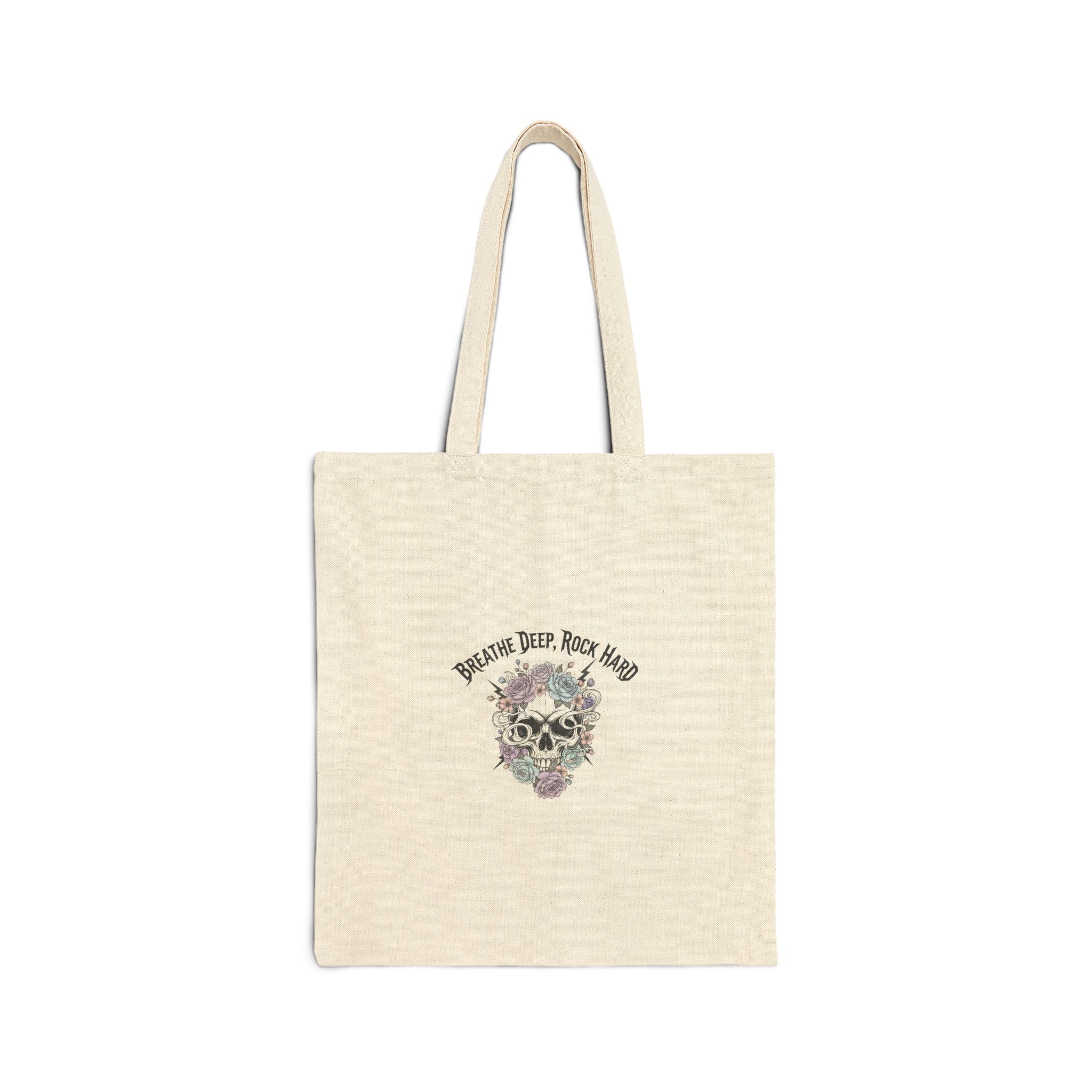 Hard Rock Motivational Tote | Gothic Wellness metal font, edgy self-care merch