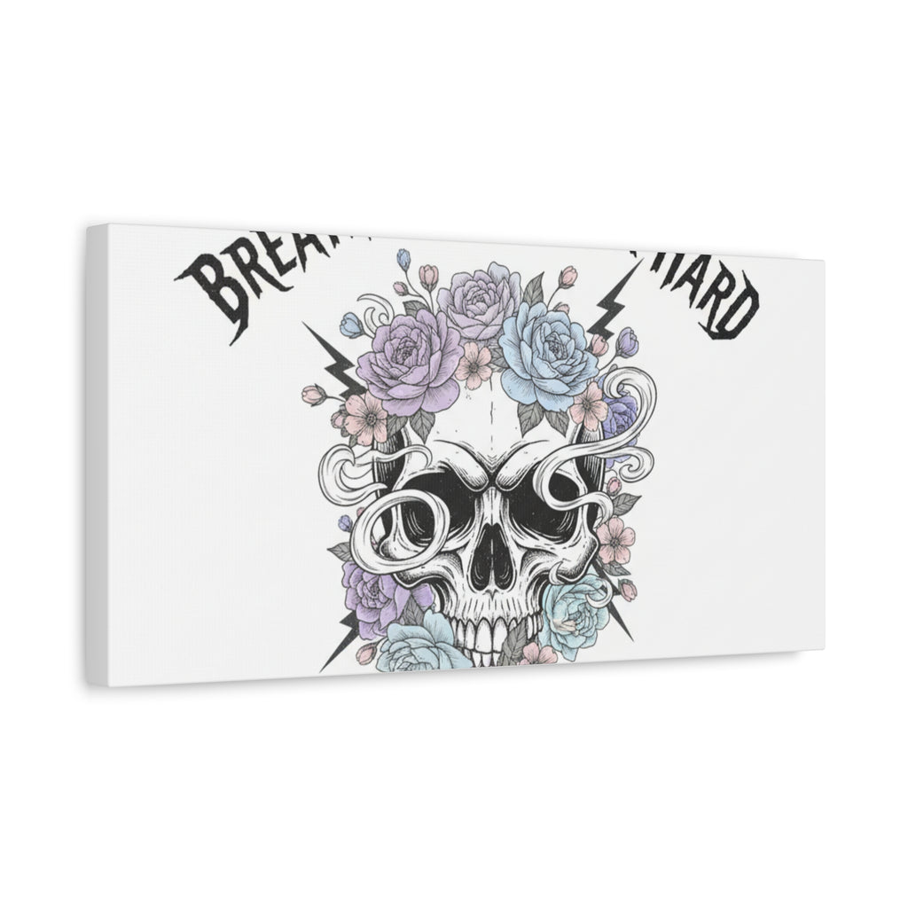 Breathe Deep Rock Hard Canvas | Heavy Metal Wellness, Gothic Wellness Quote