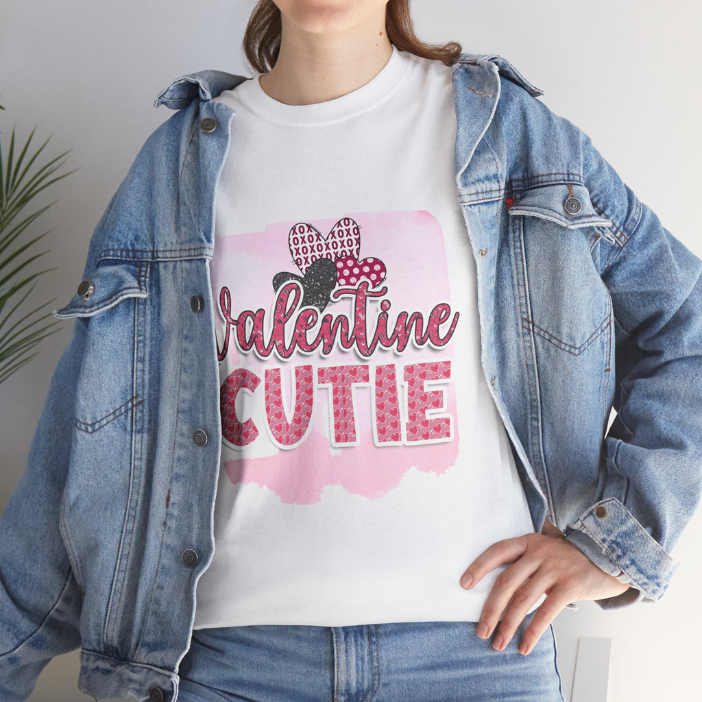 Valentine Cutie T‑Shirt — Pink Heart Kids' Valentine Tee