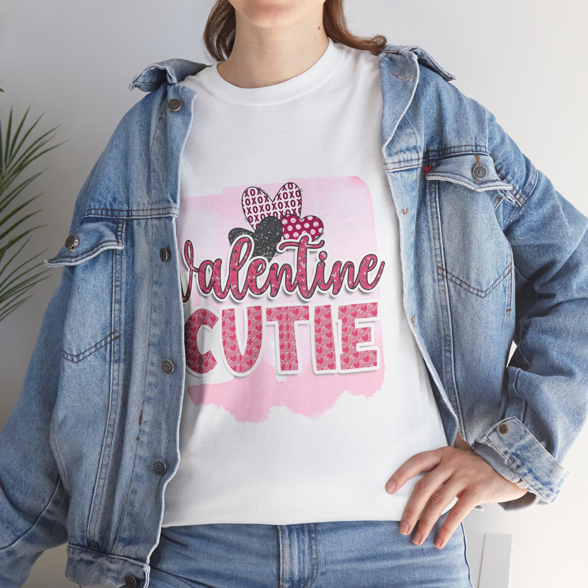 Valentine Cutie T‑Shirt — Pink Heart Kids' Valentine Tee