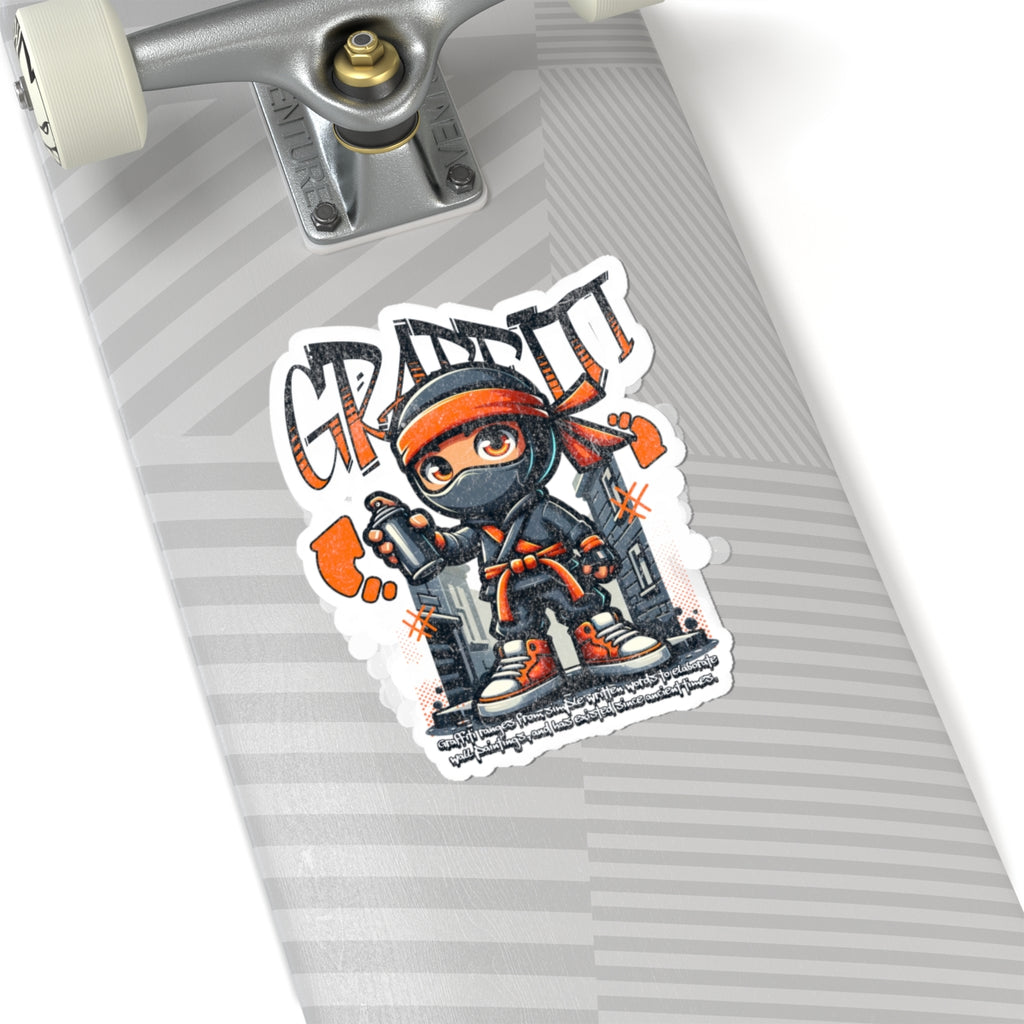 Graffiti Ninja Sticker — Urban Street Art Kiss-Cut Decal