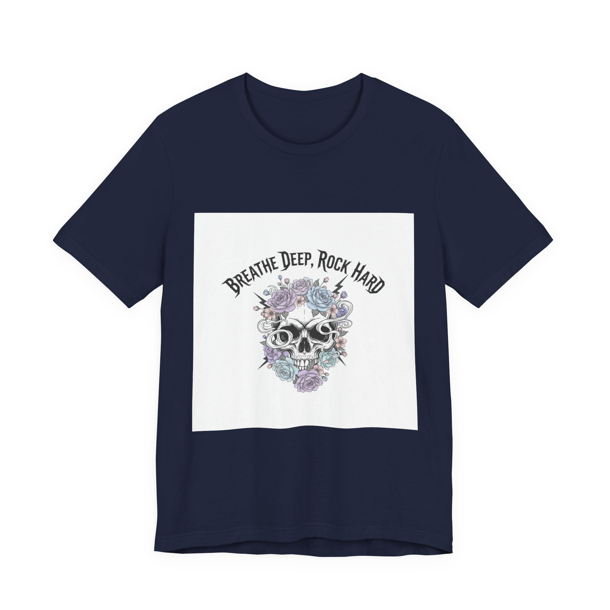 Breathe Deep Rock Hard Tee | metal font shirt, gothic wellness quote