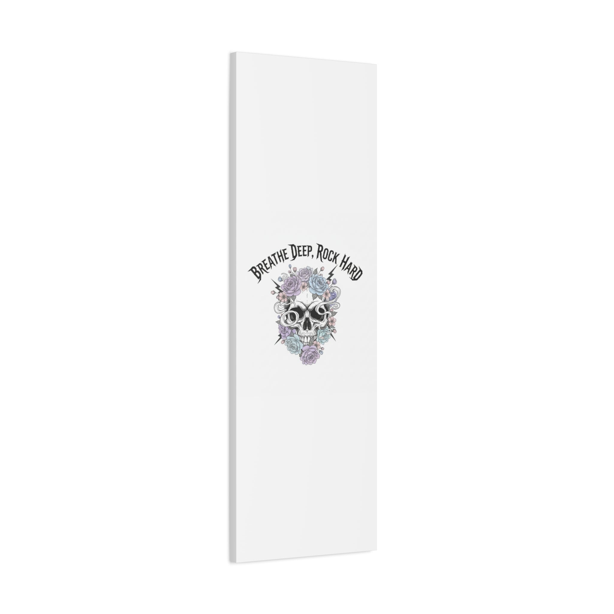 Breathe Deep Rock Hard Canvas | Heavy Metal Wellness, Gothic Wellness Quote
