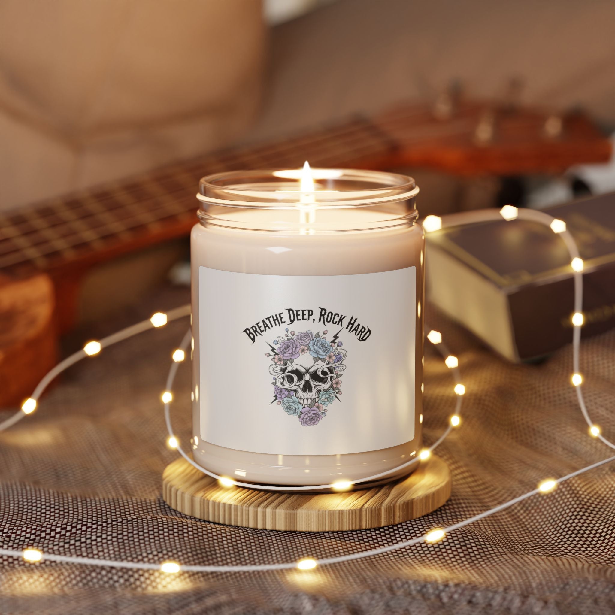 Breathe Deep Rock Hard Candle | Heavy Metal Wellness, Gothic Self-Care Soy Candle