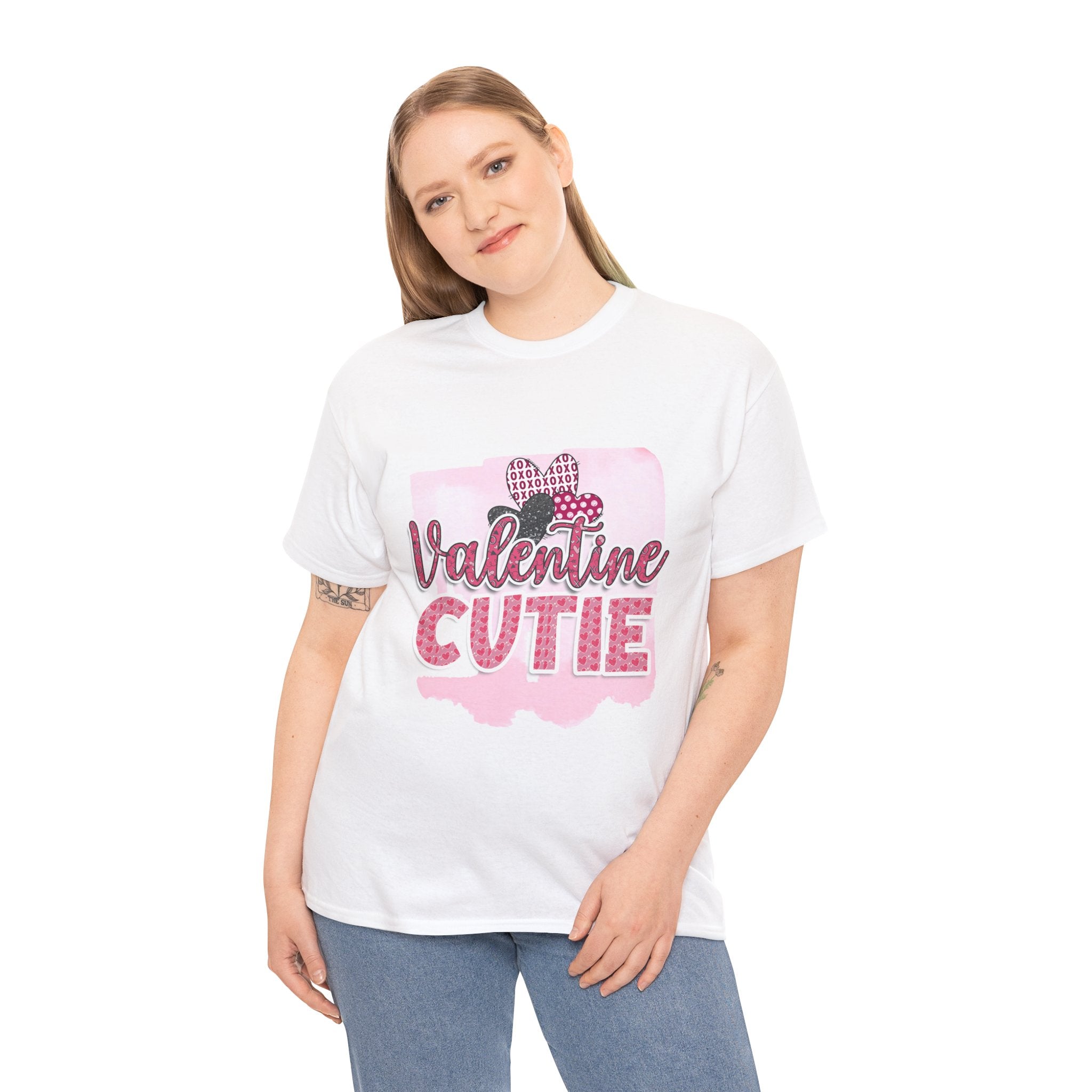 Valentine Cutie T‑Shirt — Pink Heart Kids' Valentine Tee