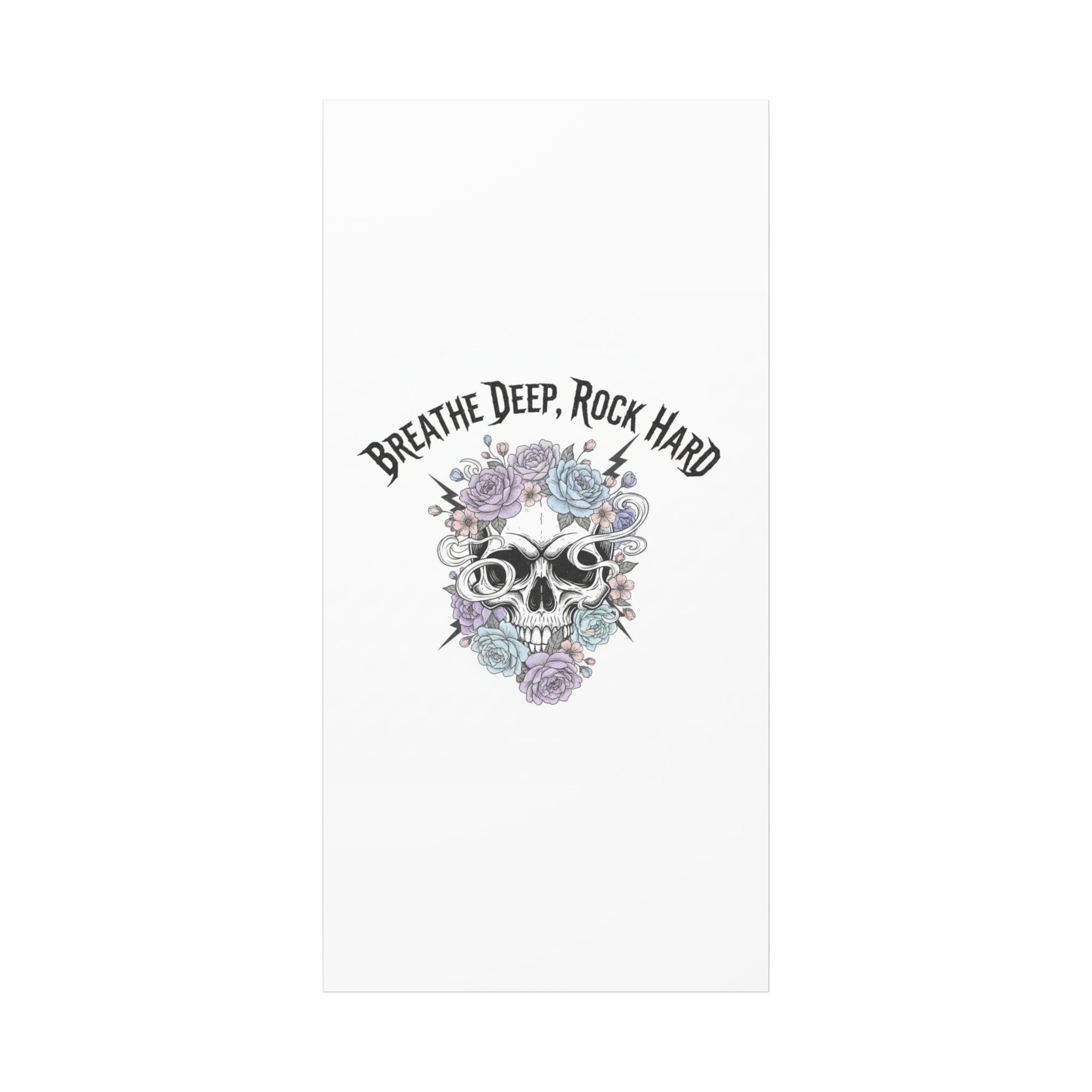 Breathe Deep Rock Hard Canvas | Heavy Metal Wellness, Gothic Wellness Quote