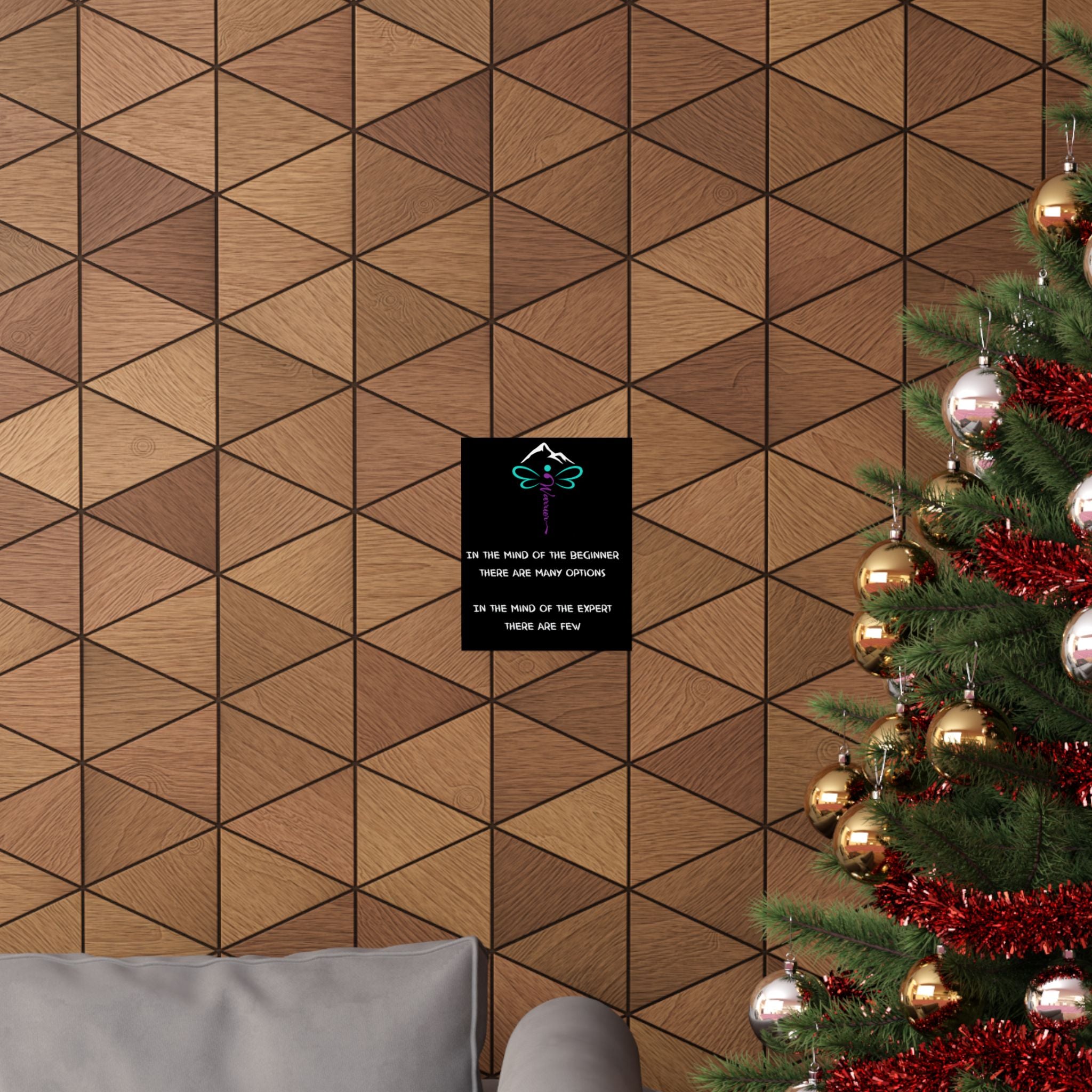 Inspirational Dragonfly Poster — "In the Mind of the Beginner..." Matte Vertical Wall Art