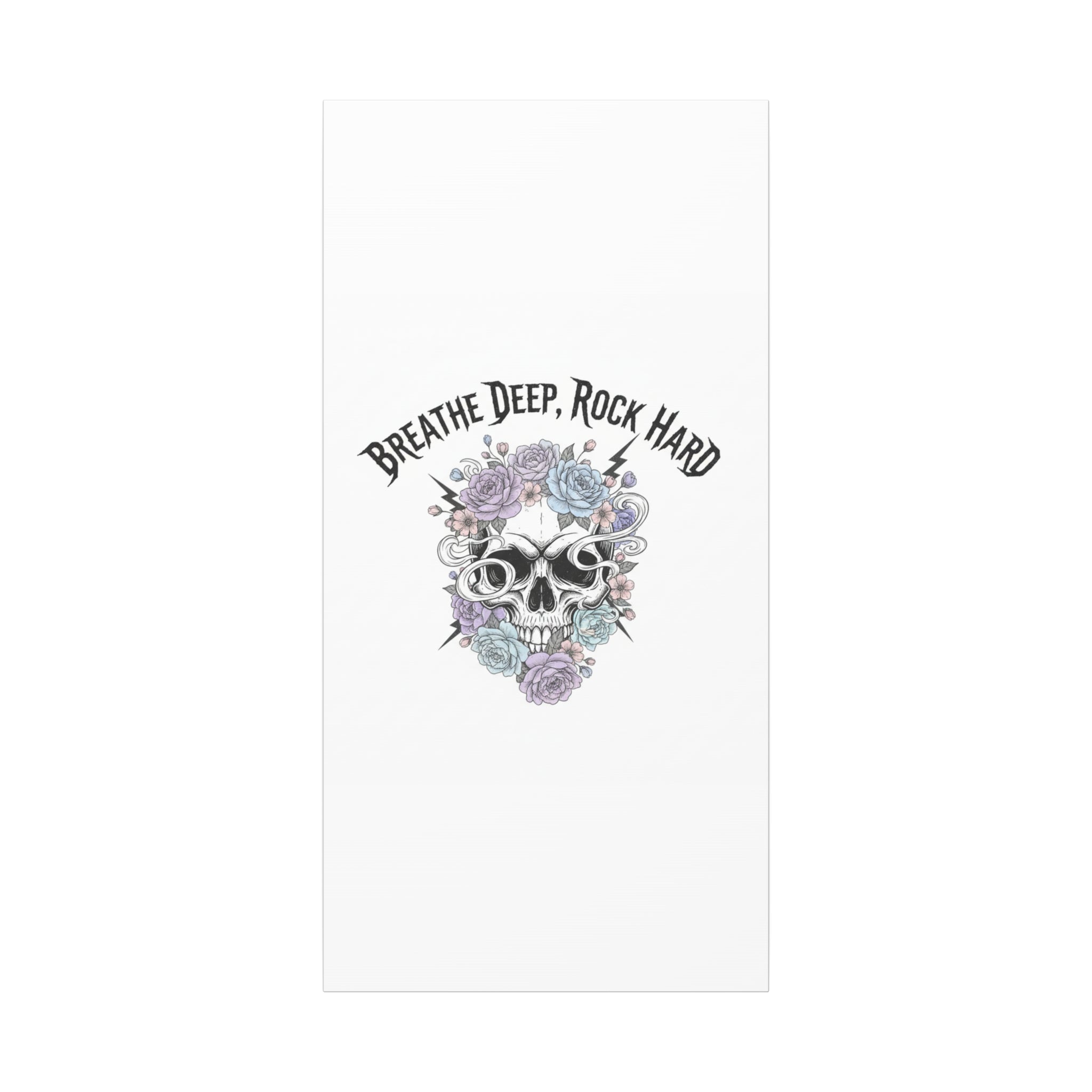 Breathe Deep Rock Hard Canvas | Heavy Metal Wellness, Gothic Wellness Quote