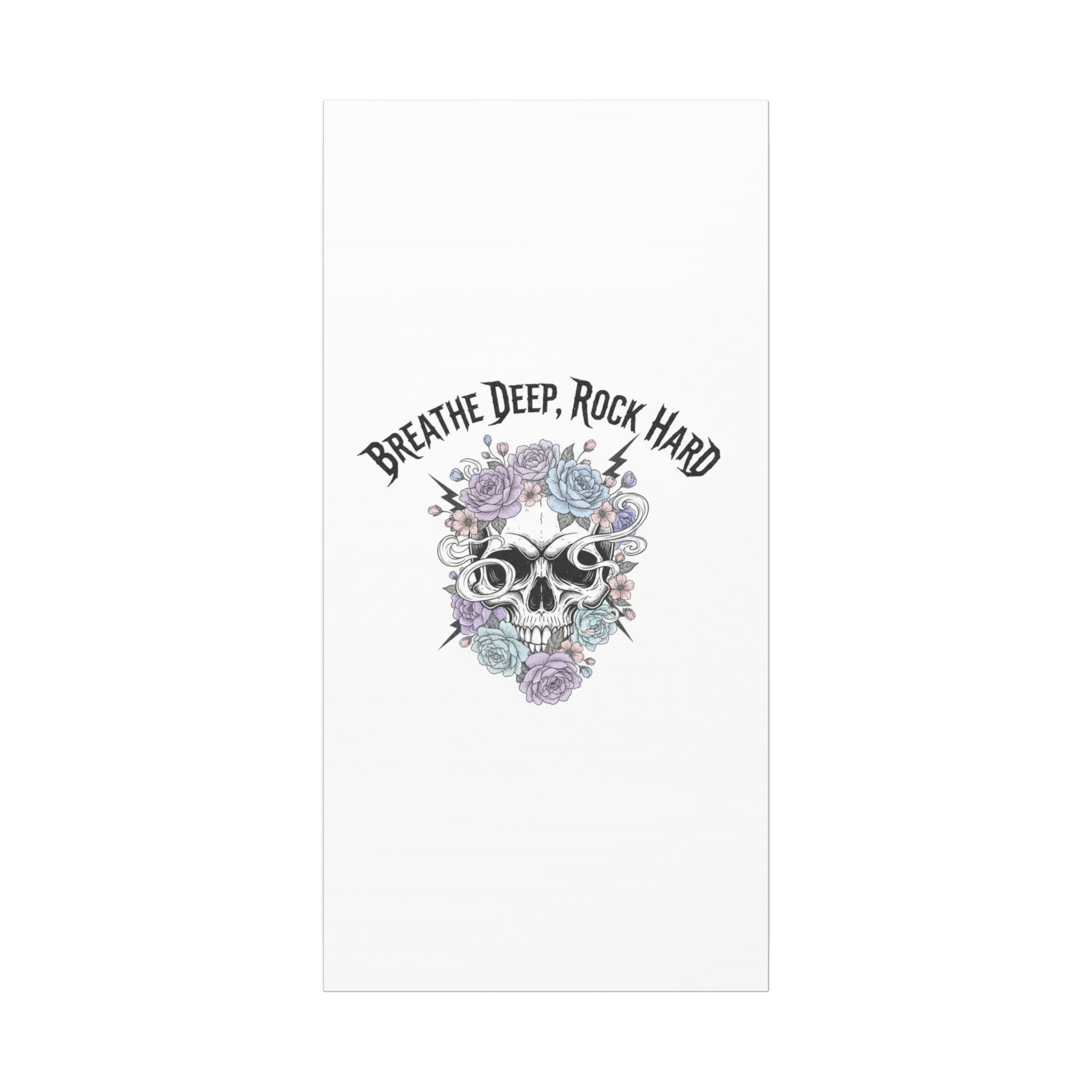 Breathe Deep Rock Hard Canvas | Heavy Metal Wellness, Gothic Wellness Quote