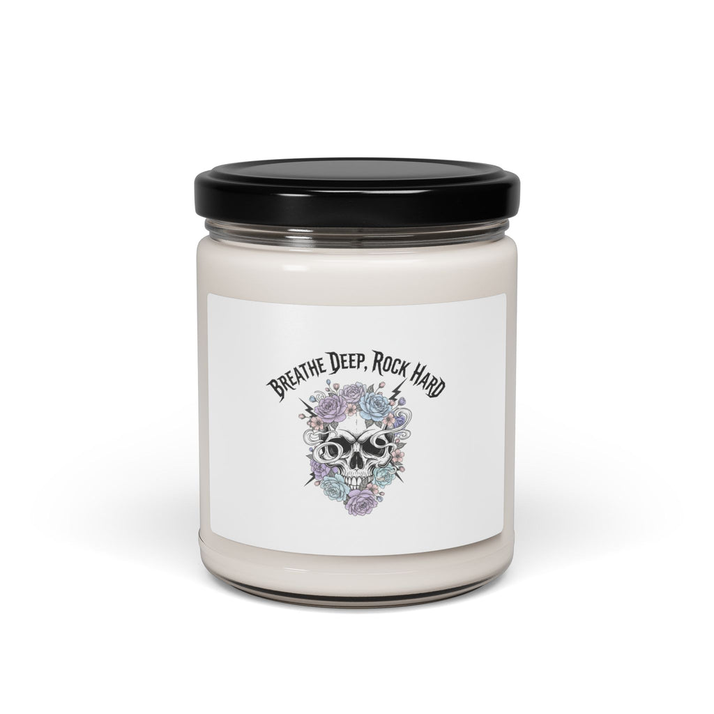 Breathe Deep Rock Hard Candle | Heavy Metal Wellness, Gothic Self-Care Soy Candle