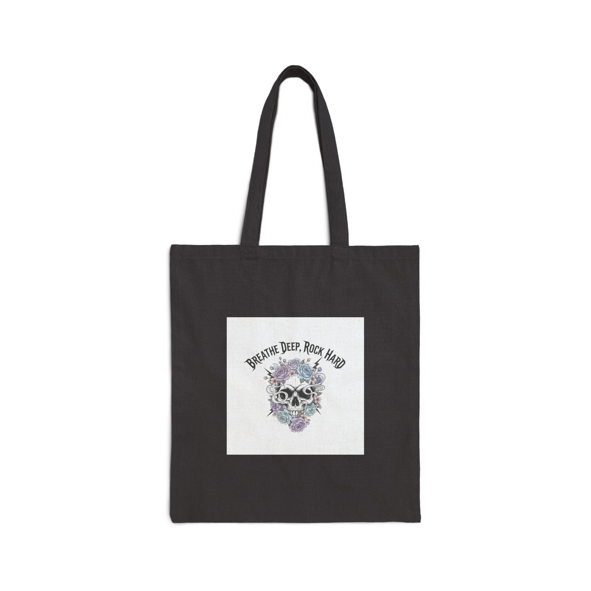 Hard Rock Motivational Tote | Gothic Wellness metal font, edgy self-care merch