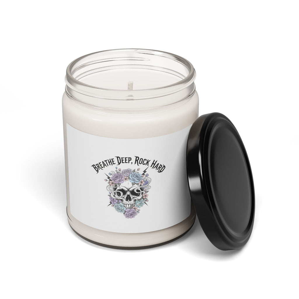 Breathe Deep Rock Hard Candle | Heavy Metal Wellness, Gothic Self-Care Soy Candle