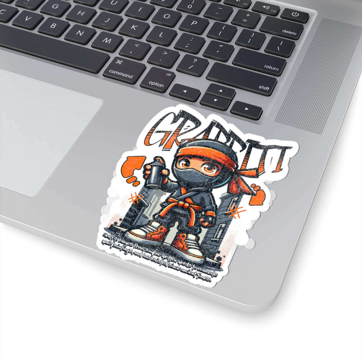 Graffiti Ninja Sticker — Urban Street Art Kiss-Cut Decal