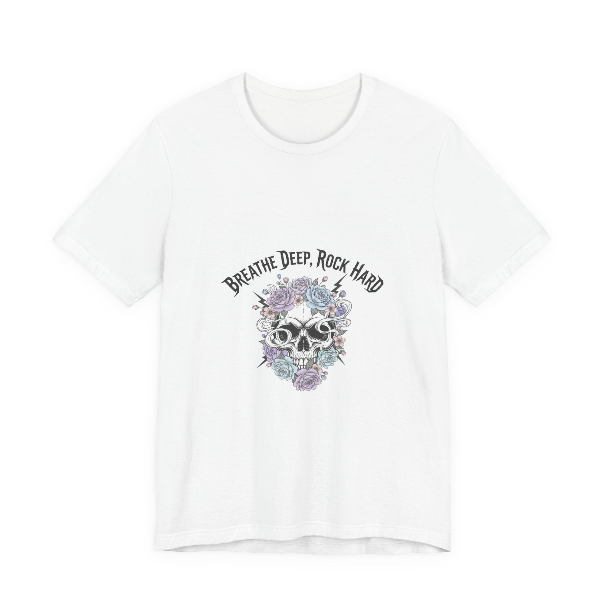 Breathe Deep Rock Hard Tee | metal font shirt, gothic wellness quote