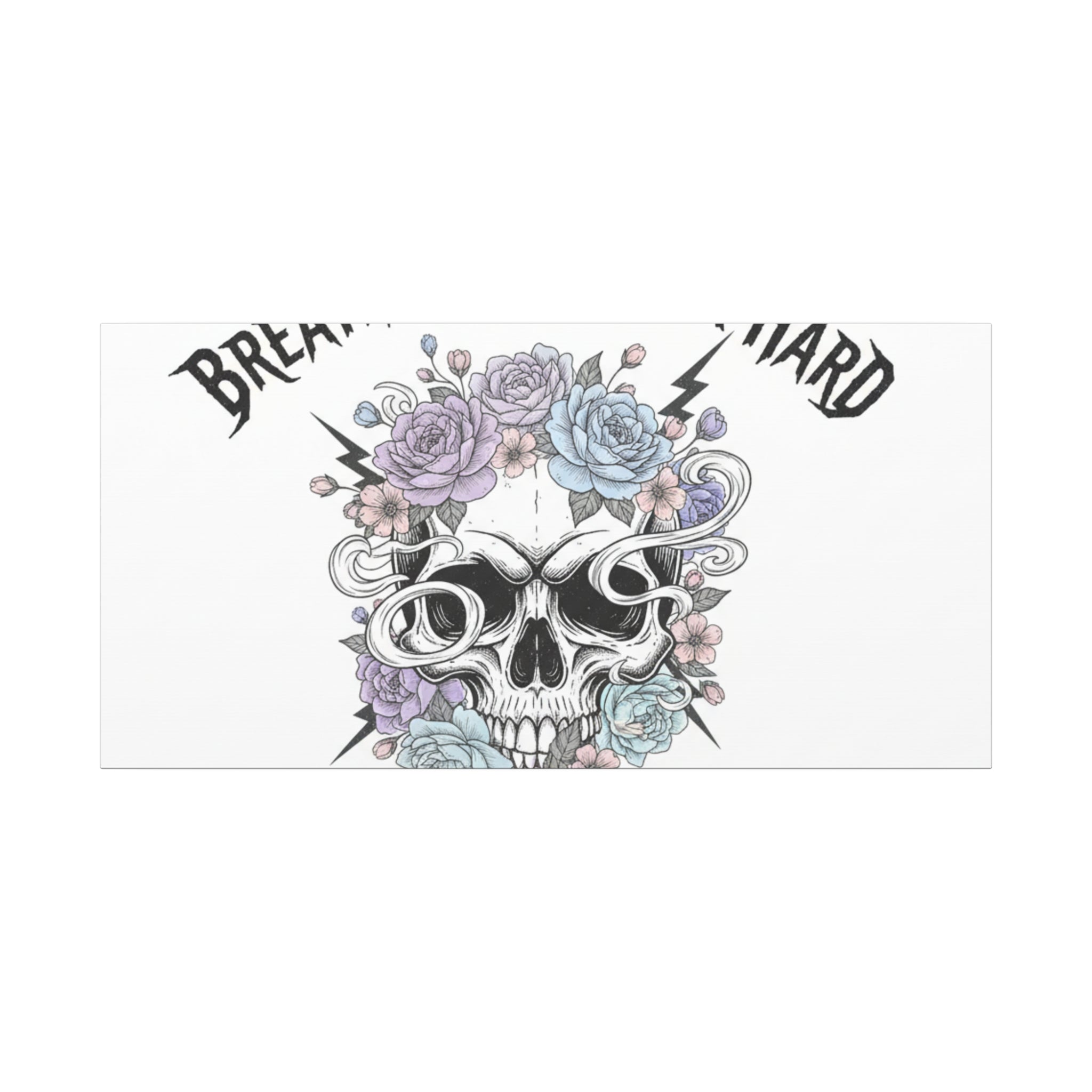 Breathe Deep Rock Hard Canvas | Heavy Metal Wellness, Gothic Wellness Quote